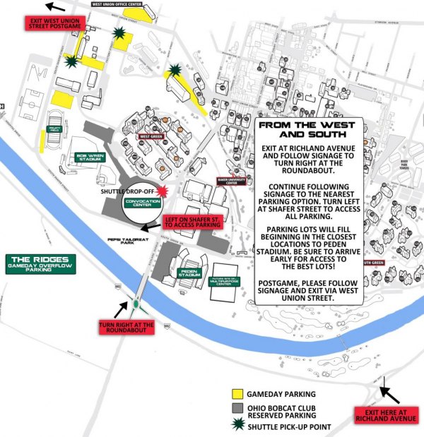 Parking Information for Saturday’s Football Game at Ohio Parking Information for Saturday’s Football Game at Ohio